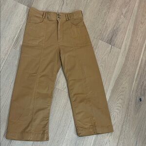 Pilcro Tan Wide-Leg Ankle Utility Pant